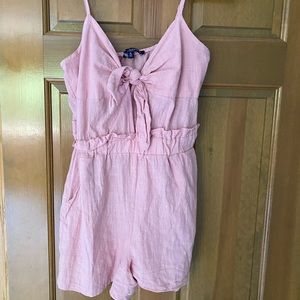 Pink cotton romper